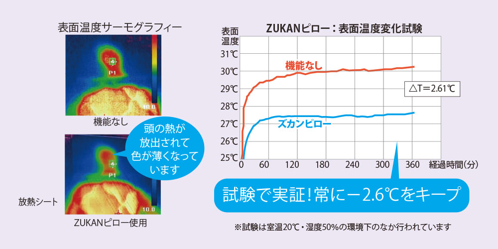 表面温度変化試験の参考データ