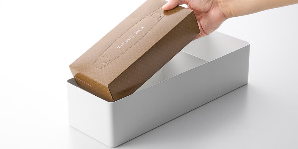 ペーパータオルはもちろん、箱ティッシュやソフトパックにも対応。