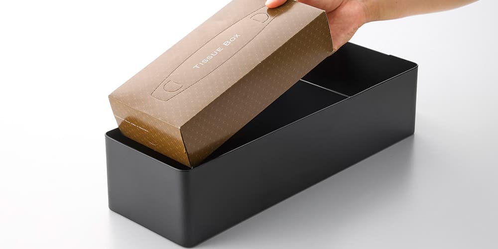 ペーパータオルはもちろん、箱ティッシュやソフトパックにも対応。