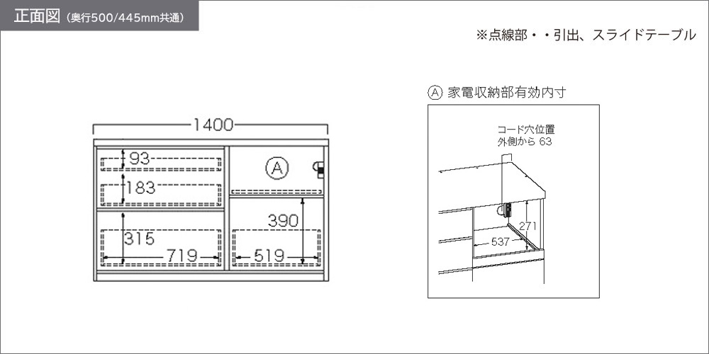 RL-1400R下台正面図