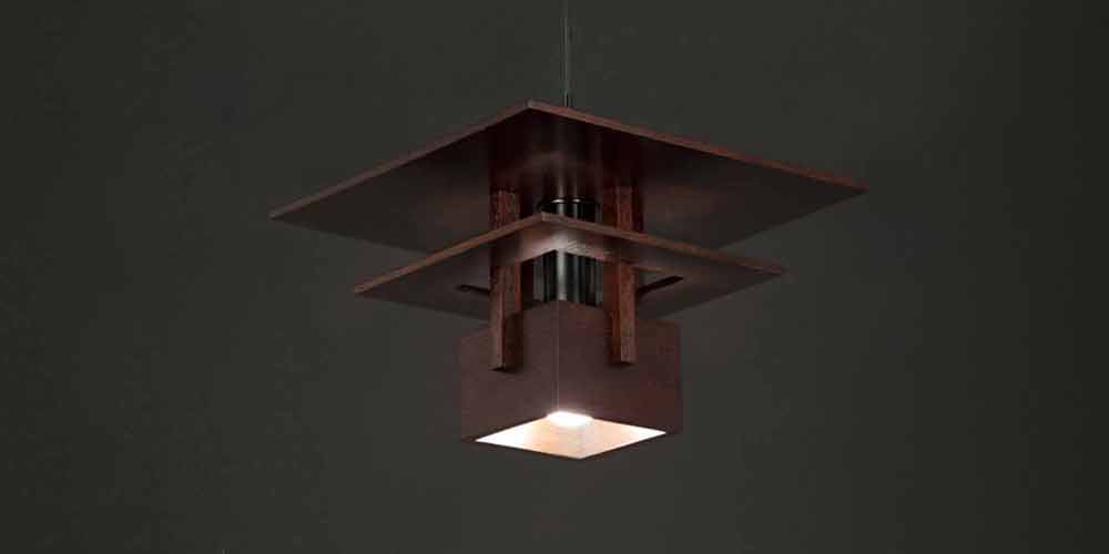 LEDペンダント「P4071LE ダークブラウン色」　斜め下からの画像